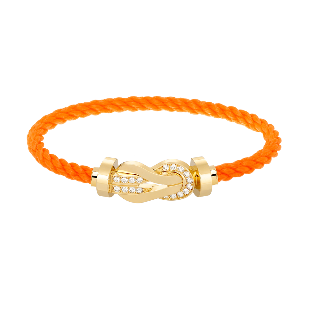 ¡®Imperial¡¯CHANCE LARGE 8 FIGURE BUCKLE HALF DIAMOND BRACELET GOLD