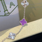 [Imperial]Nueva COLECCIÓN DE BRAZALETE TREBOL 5 MOTIVOS VIOLETA