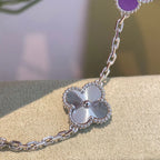 [Imperial]Nueva COLECCIÓN DE BRAZALETE TREBOL 5 MOTIVOS VIOLETA