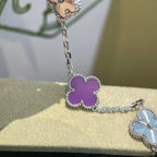 [Imperial]Nueva COLECCIÓN DE BRAZALETE TREBOL 5 MOTIVOS VIOLETA