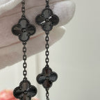 ¡®Imperial¡¯CLOVER 5 MOTIF BLACK BRACELET