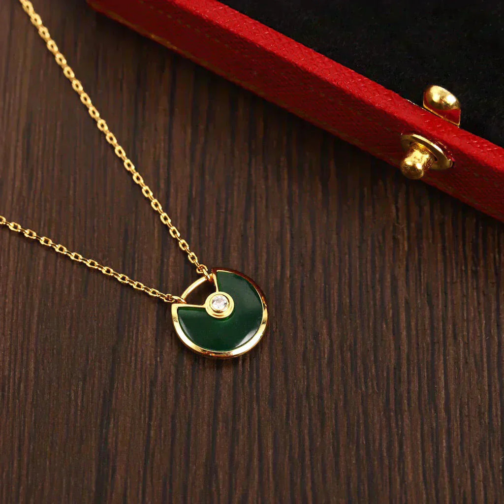 ¡®Imperial¡¯AMULETTE GOLD MALACHITE NECKLACE