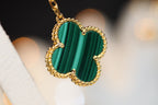 ¡®Imperial¡¯CLOVER EARRINGS GOLD MALACHITE DIAMOND 3 MOTIF