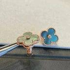 ¡®Imperial¡¯CLOVER MEDIUM 1 MOTIFS GRAY MOP  DIAMOND EARRINGS