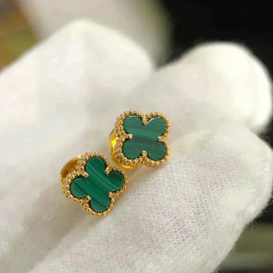 ¡®Imperial¡¯CLOVER MINI 9.5MM MALACHITE  EARRINGS