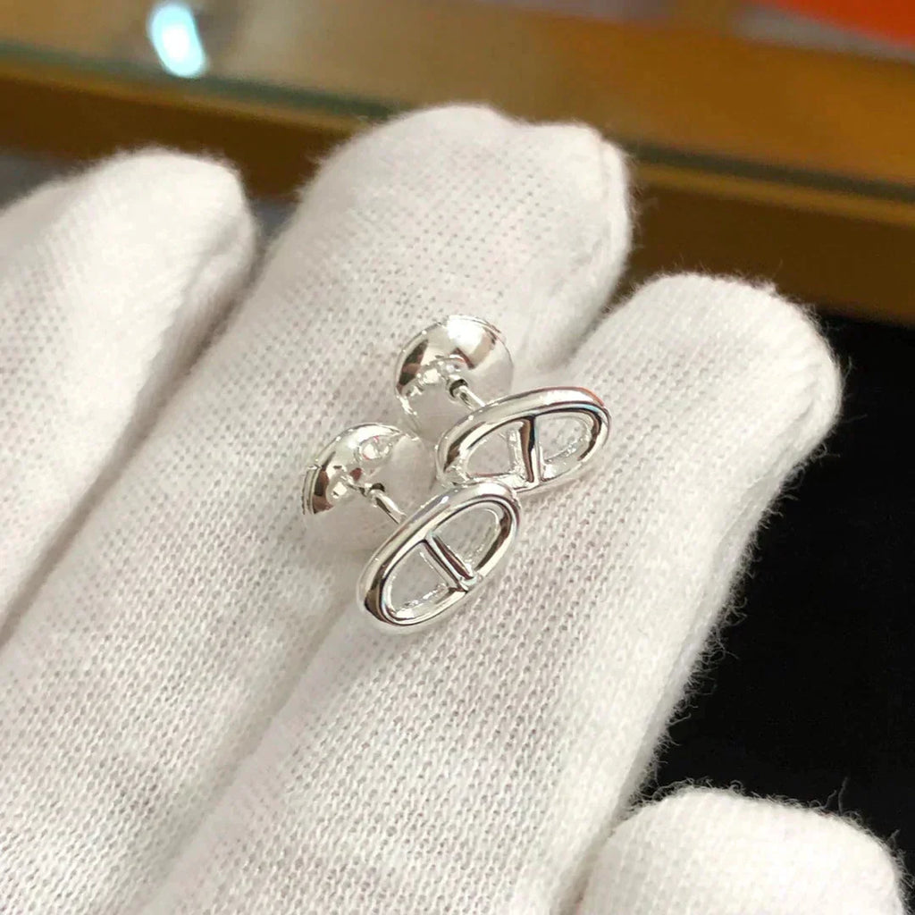 ¡®Imperial¡¯CHAINE SMALL EARRINGS GOLD AND SILVER