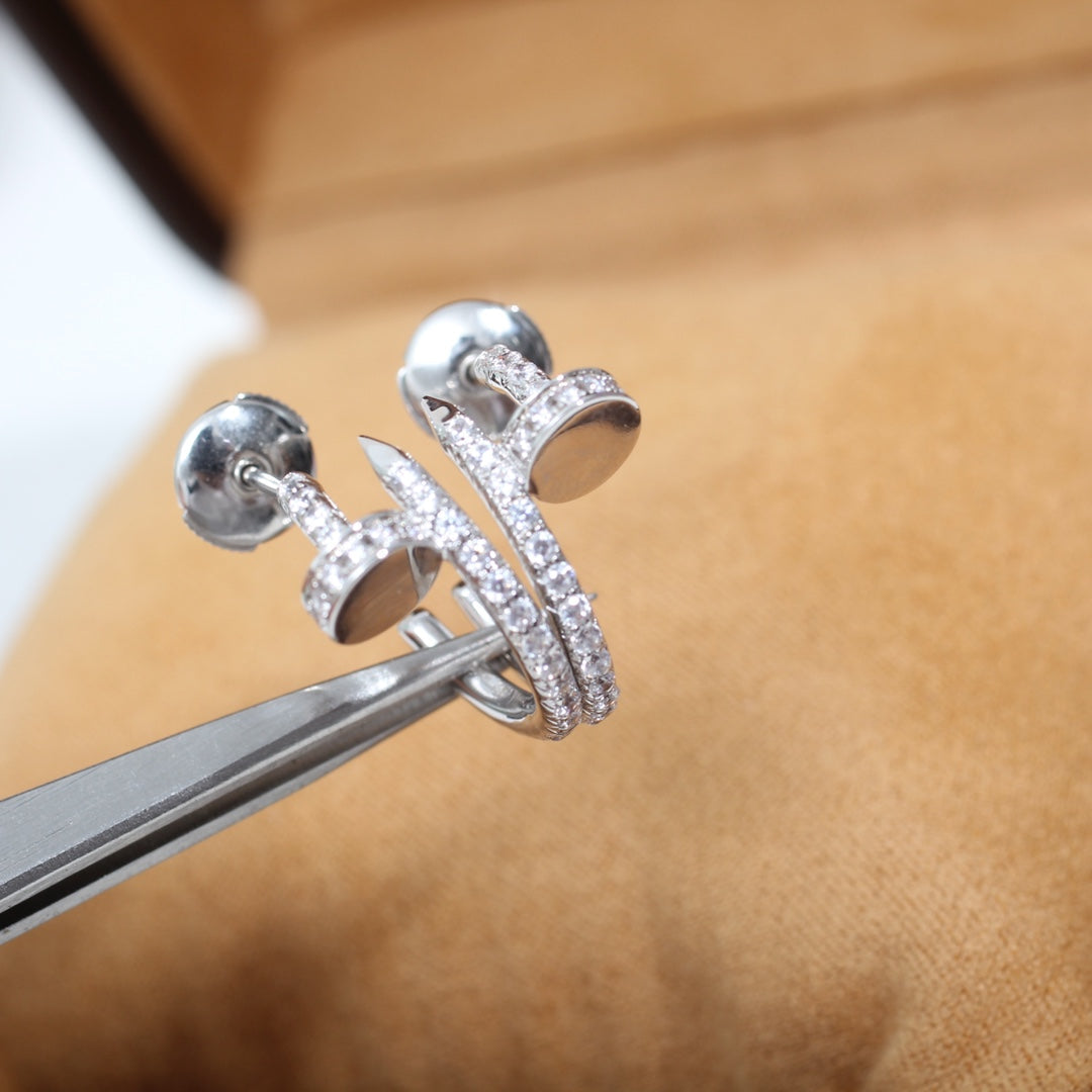 ¡®Imperial¡¯JUSTE EARRINGS 12.75MM SILVER DIAMOND
