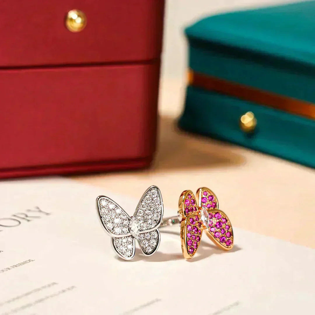 ¡®Imperial¡¯TWIN BUTTERFLY DIAMOND RING