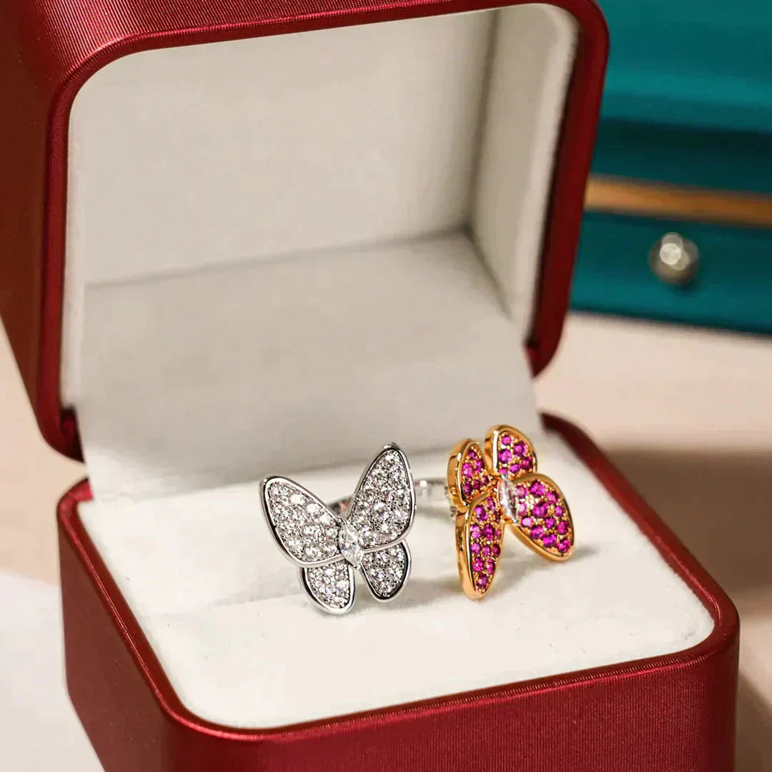 ¡®Imperial¡¯TWIN BUTTERFLY DIAMOND RING