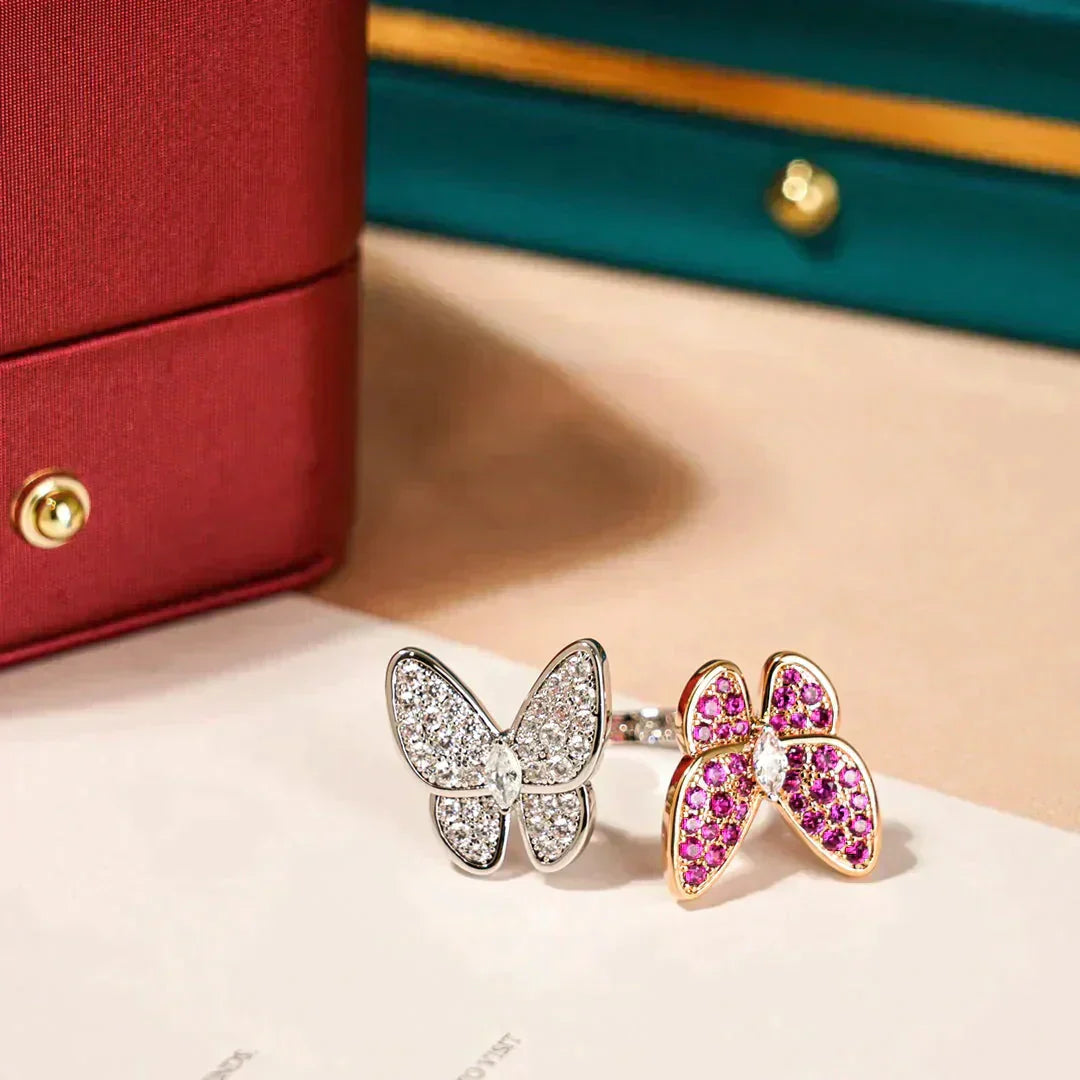 ¡®Imperial¡¯TWIN BUTTERFLY DIAMOND RING