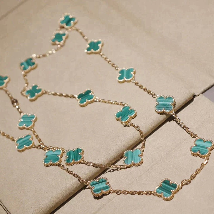 ¡®Imperial¡¯CLOVER 20 MOTIFS MALACHITE GOLD