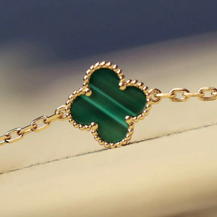 ¡®Imperial¡¯CLOVER 20 MOTIFS MALACHITE DIAMOND NECKLACE
