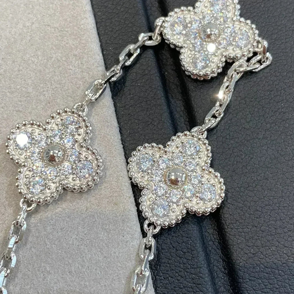 [Imperial] Nueva COLECCIÓN DE BRAZALETE TREBOL 5 MOTIVOS CON DIAMANTES COMPLETOS