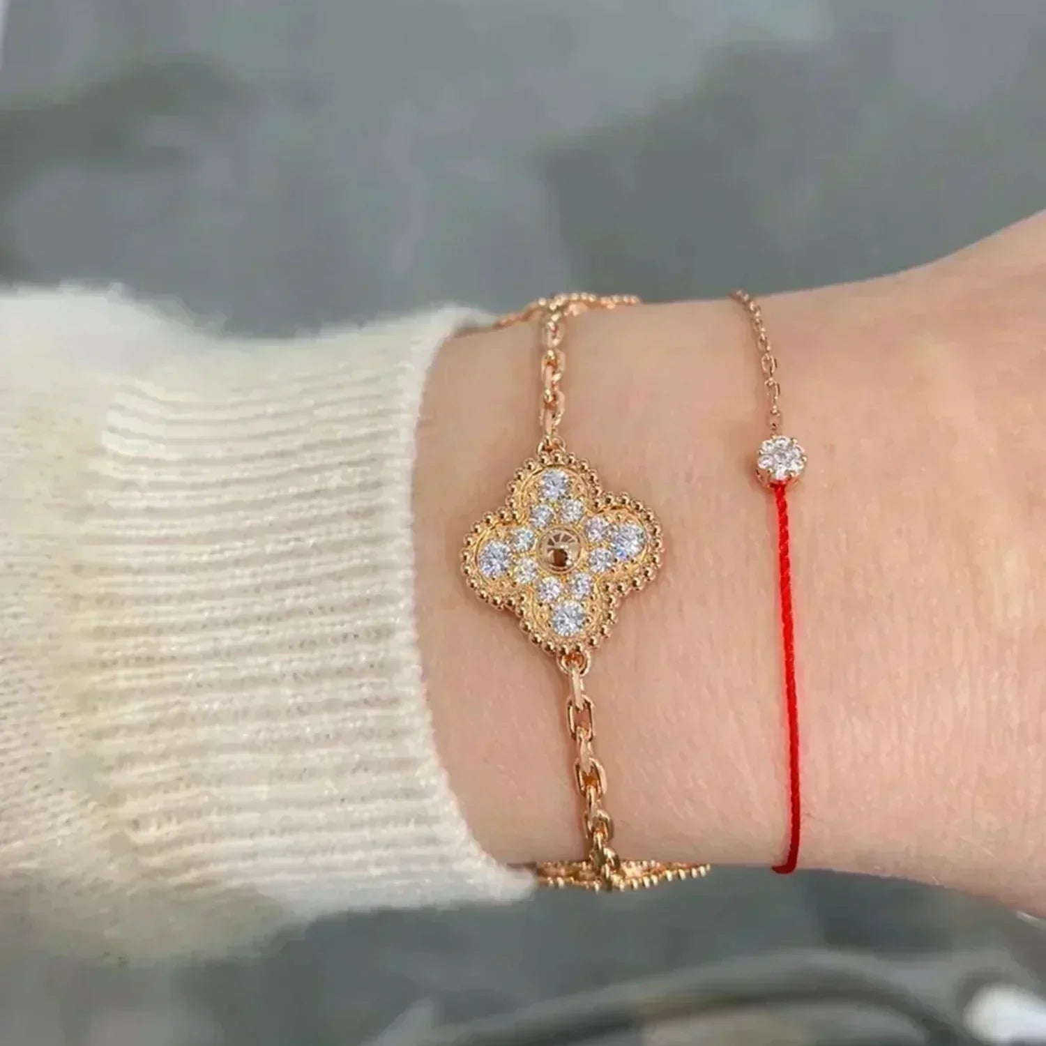 ¡®Imperial¡¯CLOVER 5 MOTIFS  FULL DIAMOND BRACELET