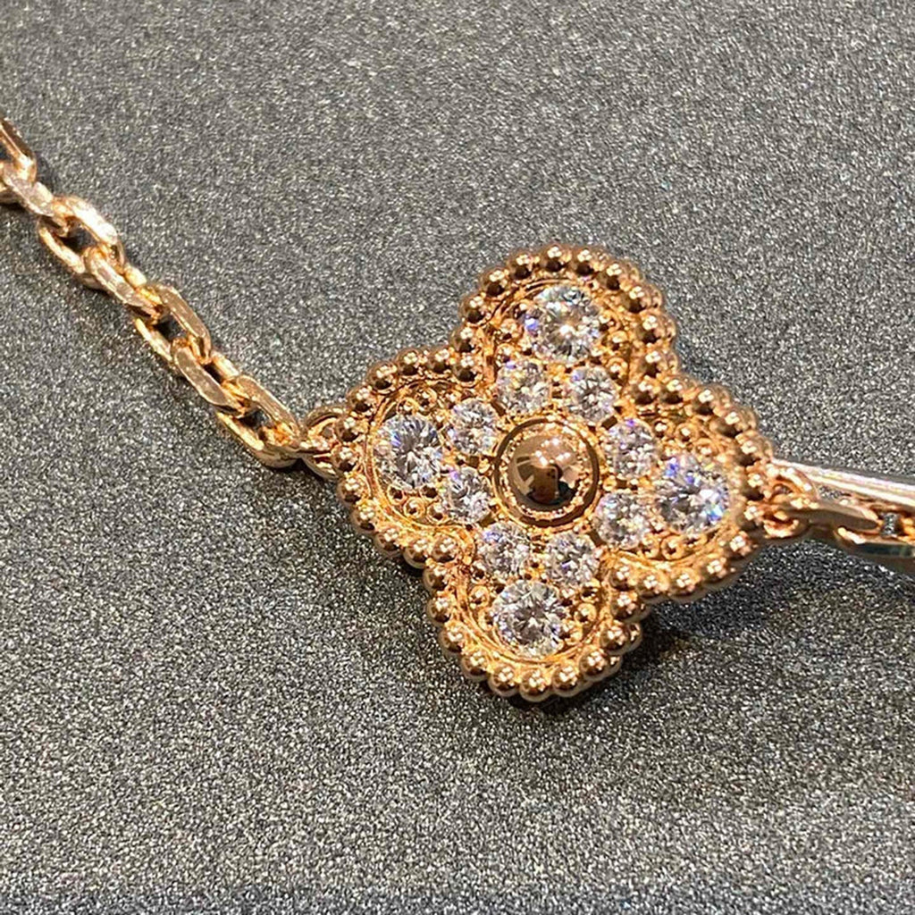 [Imperial] Nueva COLECCIÓN DE BRAZALETE TREBOL 5 MOTIVOS CON DIAMANTES COMPLETOS
