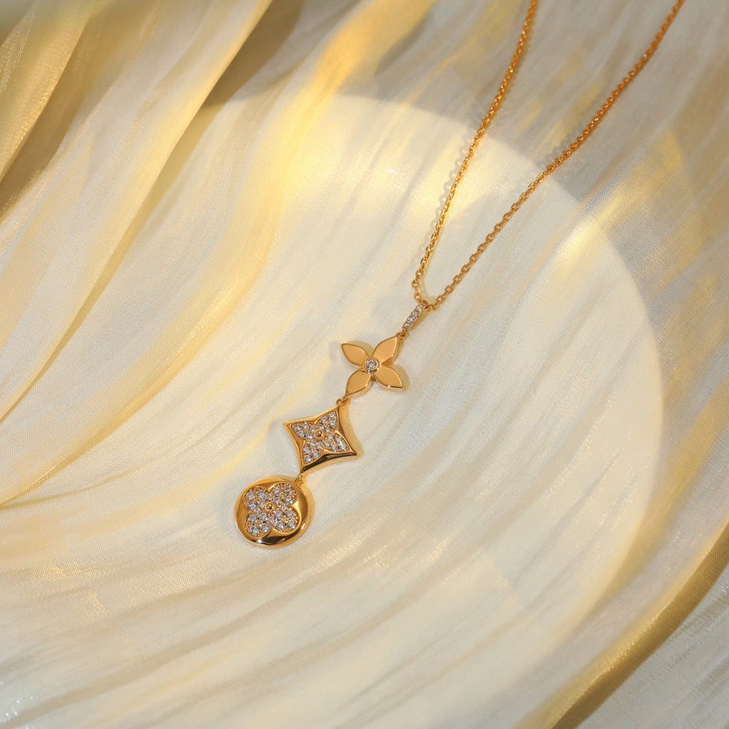 ¡®Imperial¡¯STAR AND SUN DIAMOND PINK GOLD NECKLACE