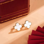 ¡®Imperial¡¯CLOVER MEDIUM 1 MOTIFS  WHITE MOP STUD EARRINGS