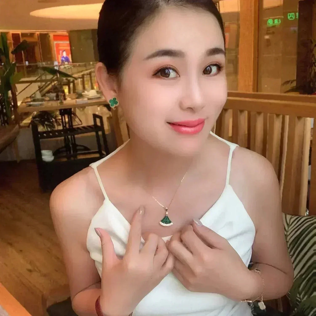 ¡®Imperial¡¯CLOVER MEDIUM 1 MOTIFS MALACHITE  EARRINGS