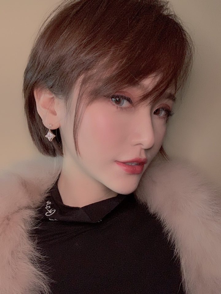 ¡®Imperial¡¯DOUBLE STAR PINK GOLD MOP DROP EARRINGS