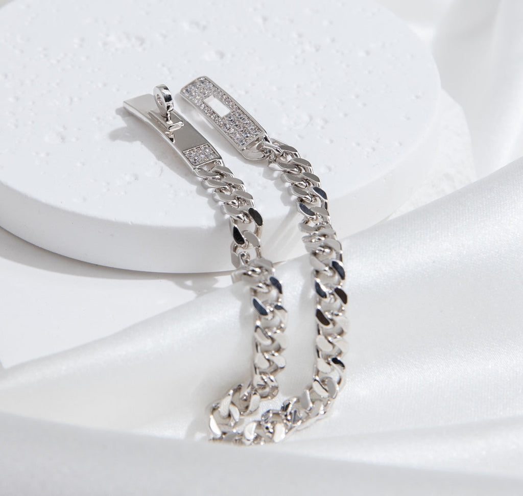 ¡®Imperial¡¯KELLY CHAIN SILVER DIAMOND BRACELET