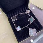 ¡®Imperial¡¯CLOVER 5 MOTIFS SIVLER DARK MOP BRACELET