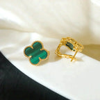 ¡®Imperial¡¯CLOVER MEDIUM 1 MOTIFS MALACHITE  EARRINGS