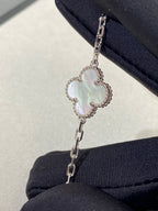 [Imperial]Nueva COLECCIÓN DE BRAZALETE TREBOL 5 MOTIVOS MADRE PERLA BLANCA