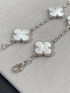 [Imperial]Nueva COLECCIÓN DE BRAZALETE TREBOL 5 MOTIVOS MADRE PERLA BLANCA