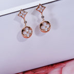 ¡®Imperial¡¯STAR AND SUN PINK GOLD MOP DROP EARRINGS
