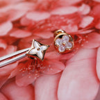 ¡®Imperial¡¯STAR AND SUN PINK GOLD MOP STUD EARRINGS
