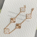 [Imperial]Nueva COLECCIÓN DE BRAZALETE TREBOL 5 MOTIVOS MADRE PERLA BLANCA