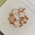 [Imperial]Nueva COLECCIÓN DE BRAZALETE TREBOL 5 MOTIVOS MADRE PERLA BLANCA
