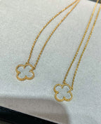 ¡®Imperial¡¯CLOVER ROCK CRYSTAL ROSE GOLD NECKLACE
