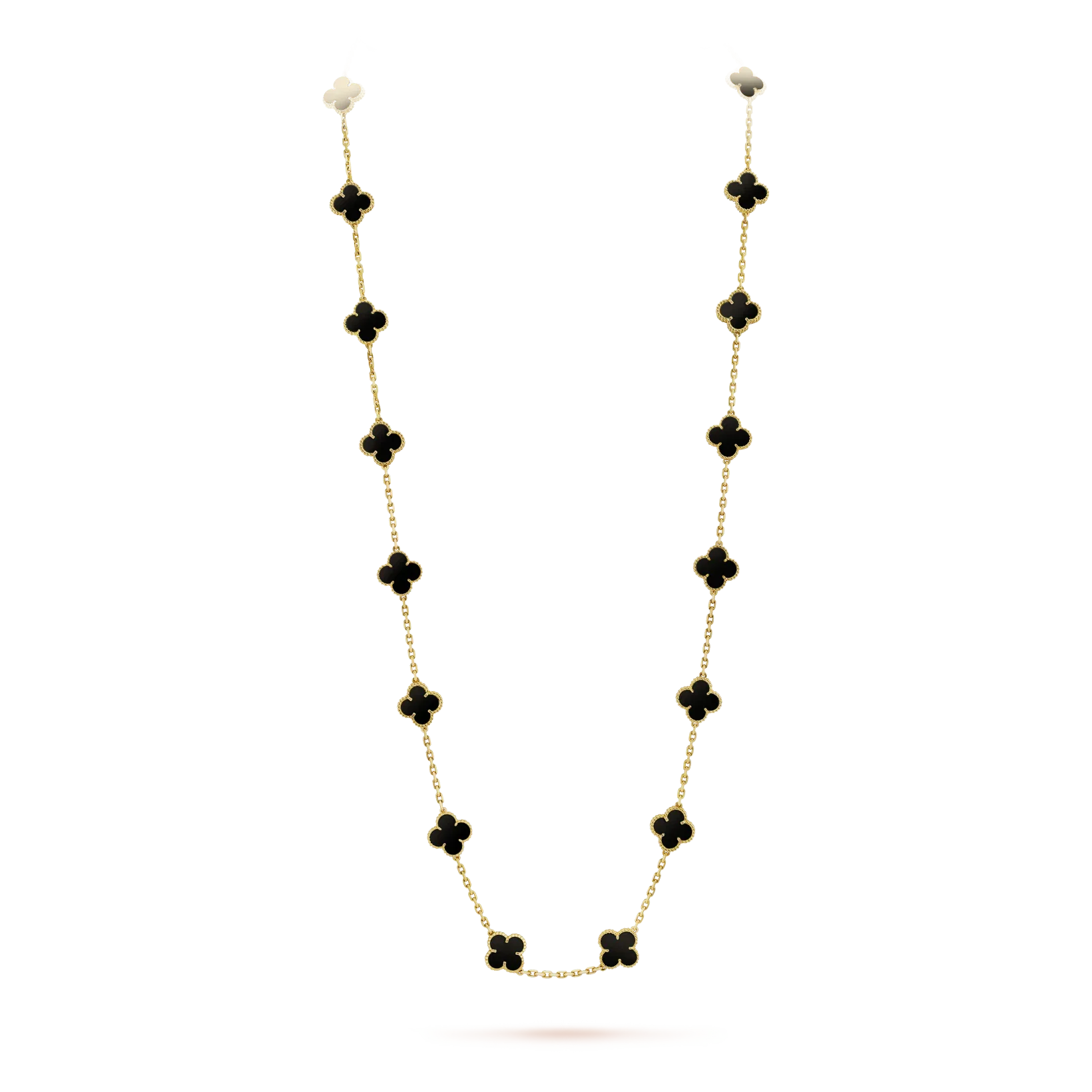 ¡®Imperial¡¯CLOVER 20 MOTIFS ONYX NECKLACE