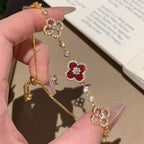 ¡®Imperial¡¯CLOVER 5 MOTIF PINK BLUE RED WHITE BRACELET