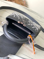 ONTHEGO 2025 NEW CLASSIC BLACK MINI HANDBAG WITH RHINESTONE EMBELLISHING