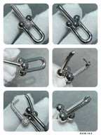 [Imperial] TF U-shaped diamond earrings