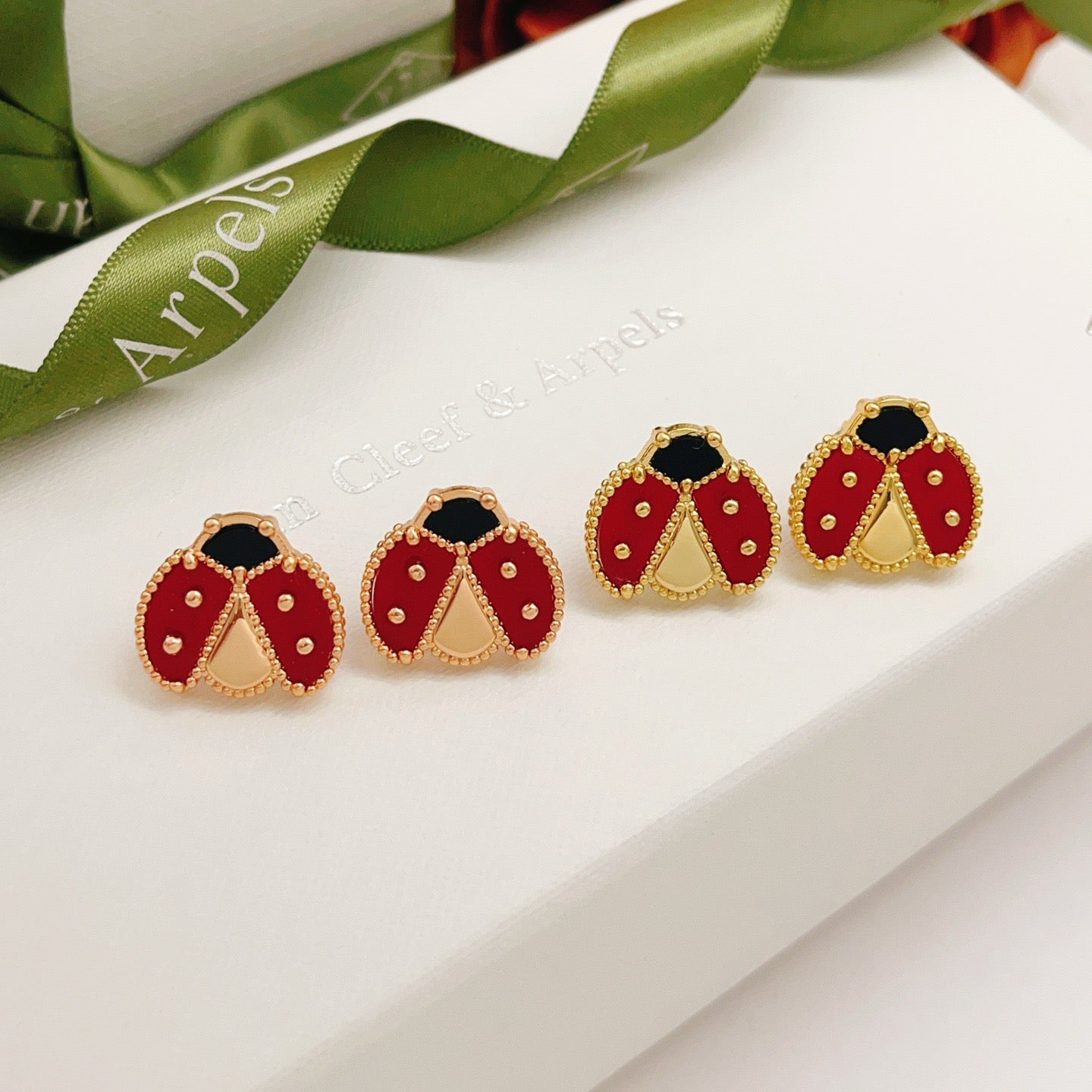 ¡®Imperial¡¯LUCKY LADYBUG EARRINGS