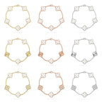 [Imperial]Nueva COLECCIÓN DE BRAZALETE TREBOL 5 MOTIVOS MADRE PERLA BLANCA