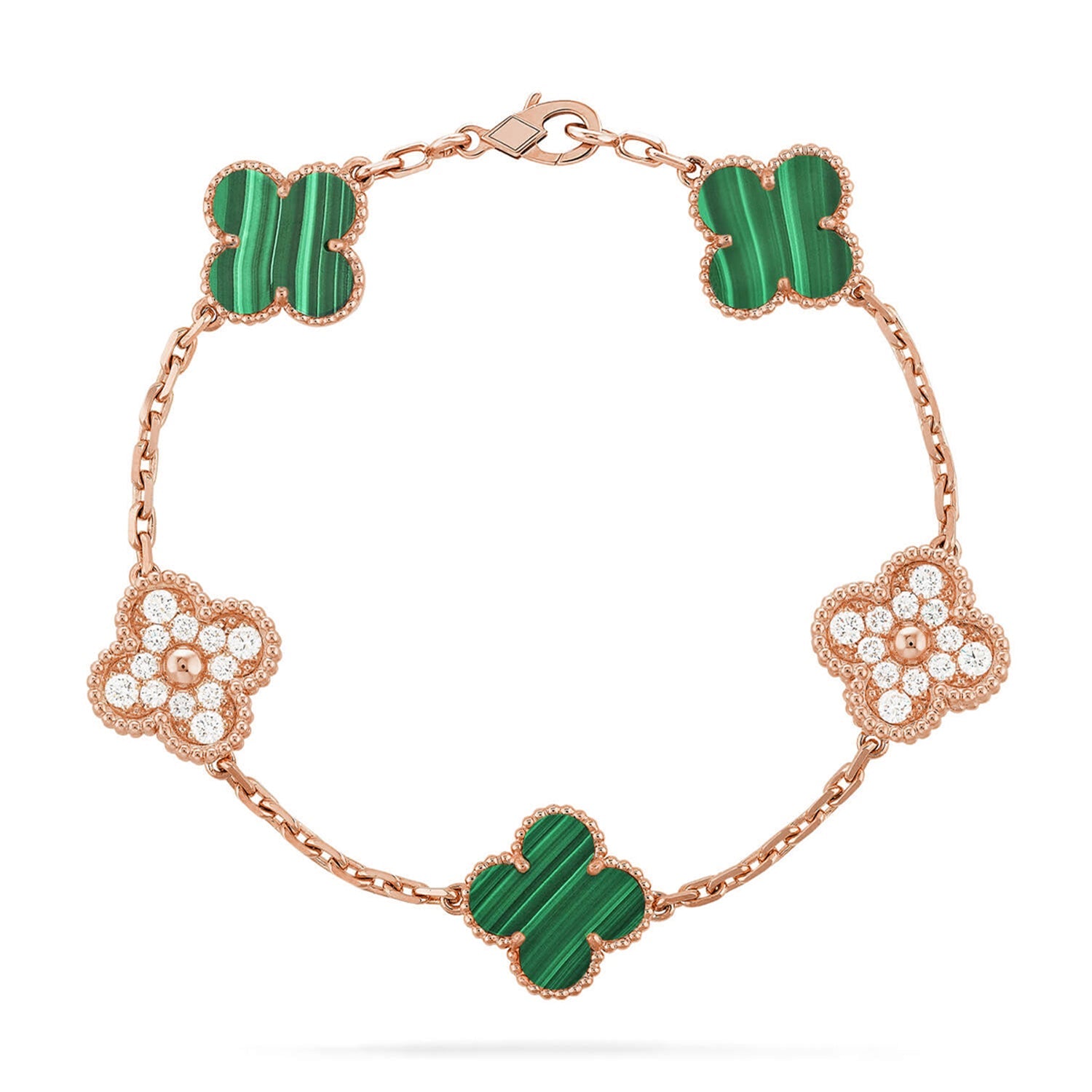 [Imperial]New  CLOVER 5 MOTIF MALACHITE BRACELET COLLECTION