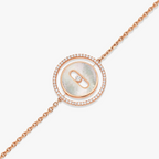 [Imperial]  MOVE WHITE MOTHER OF PEARL PINK GOLD DIAMOND BRACELET