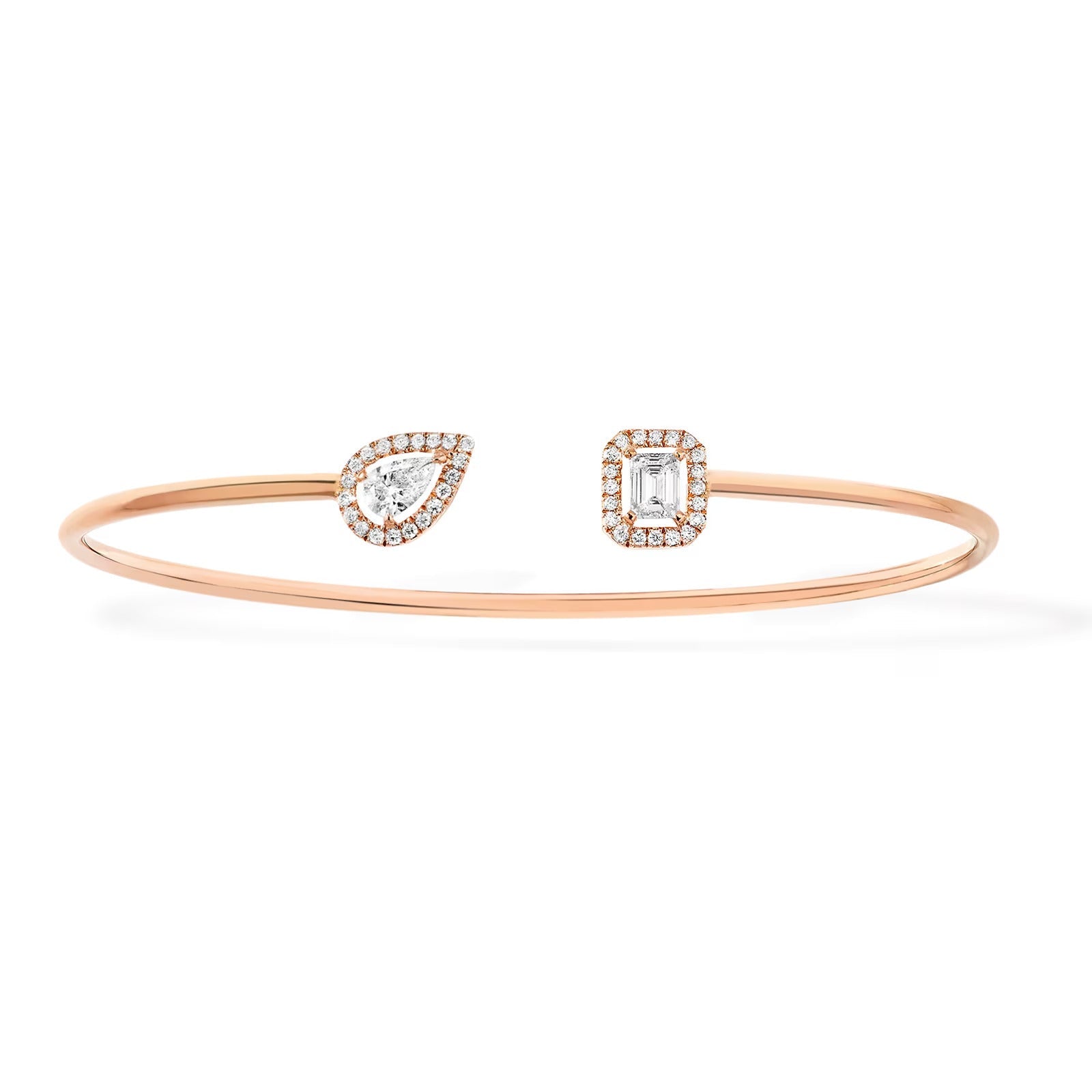 [Imperial] JONC FLEX MY TWIN TOI & MOI SILVER DIAMOND BRACELET