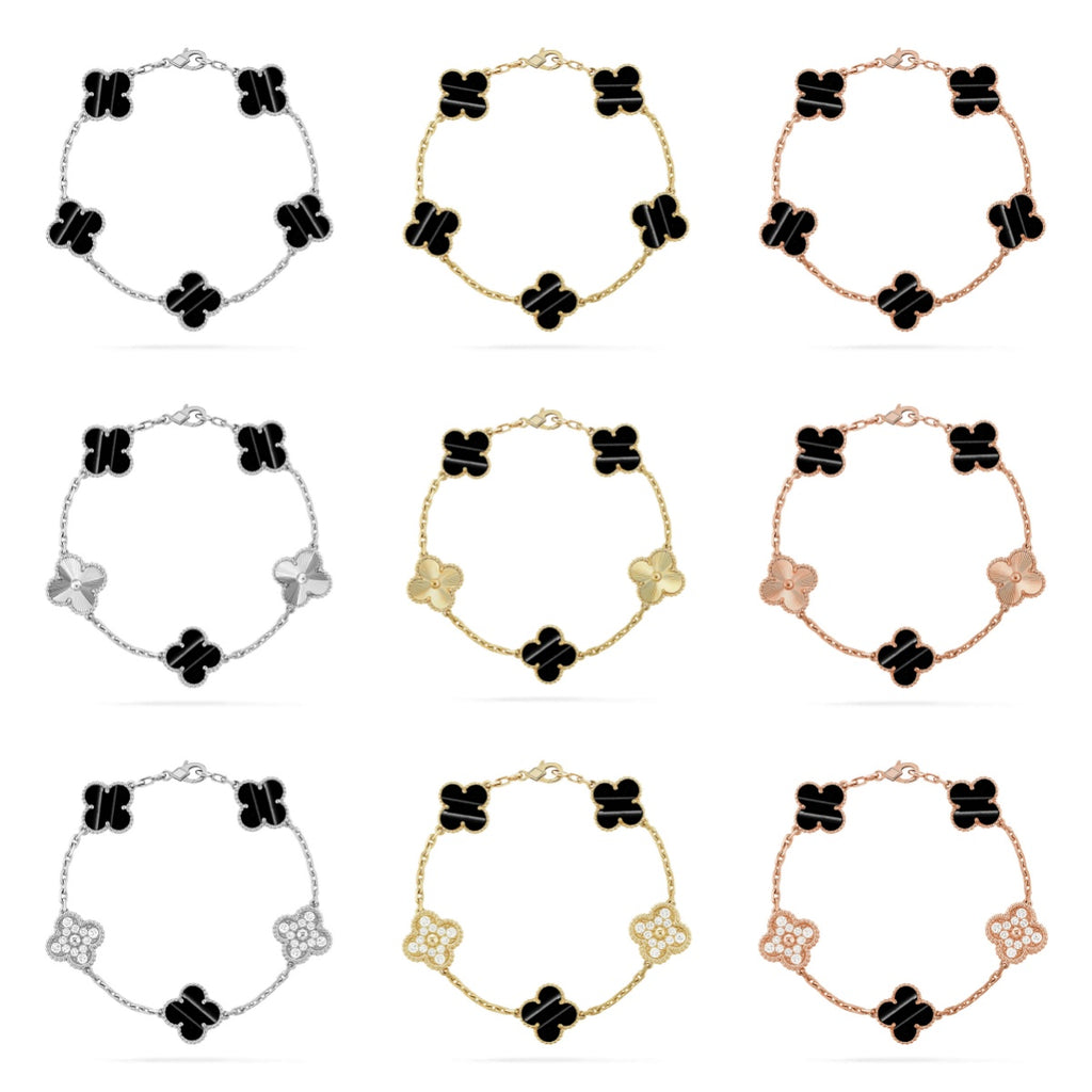 [Imperial]New  CLOVER 5 MOTIF PULSAR STONE BRACELET COLLECTION