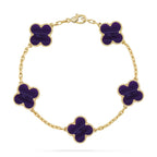 [Imperial]New CLOVER 5 MOTIF PURPLE STRIPES BRACELET COLLECTION