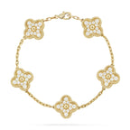 [Imperial] Nueva COLECCIÓN DE BRAZALETE TREBOL 5 MOTIVOS CON DIAMANTES COMPLETOS