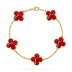 [Imperial]New CLOVER 5 MOTIF RED PATTERN BRACELET COLLECTION