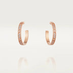 ¡®Imperial¡¯LOVE DIAMOND PINK GOLD HOOP EARRINGS