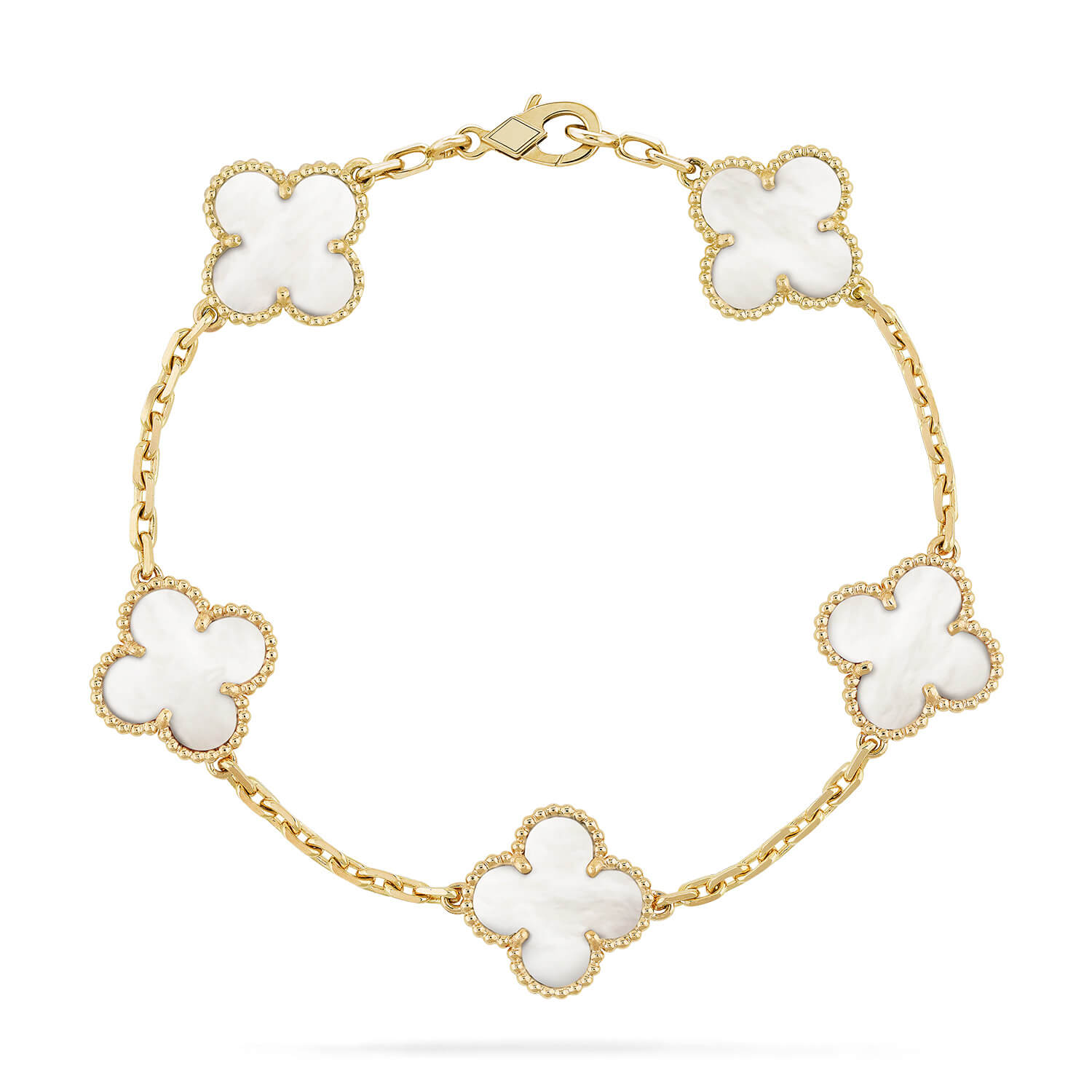 ¡®Imperial¡¯CLOVER  5 MOTIF WHITE MOP BRACELET