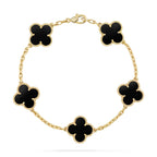 ¡®Imperial¡¯CLOVER  5 MOTIFS BLACK ONYX BRACELET