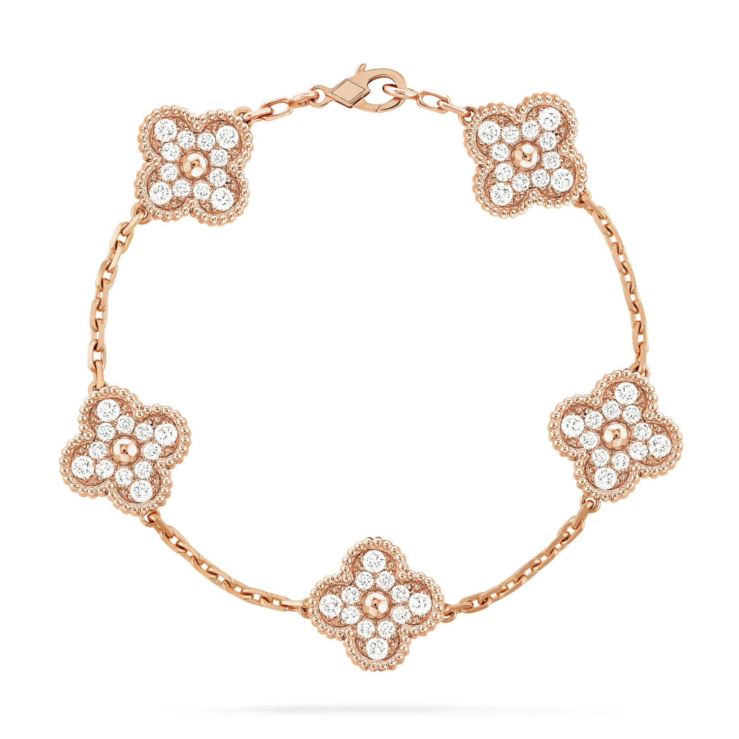 ¡®Imperial¡¯CLOVER 5 MOTIFS  FULL DIAMOND BRACELET